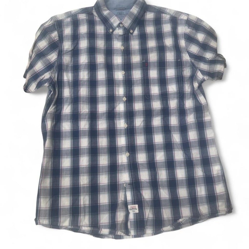 Izod‎ plaid button up shirt